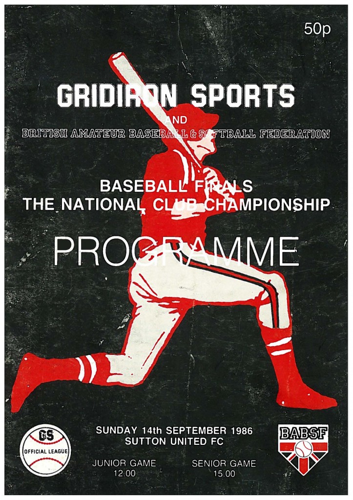 1986 National Final programme cover