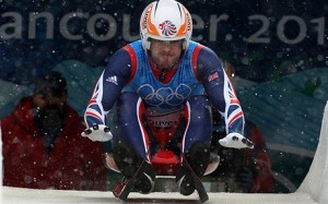 AJ Rosen competing in the luge for Team GB